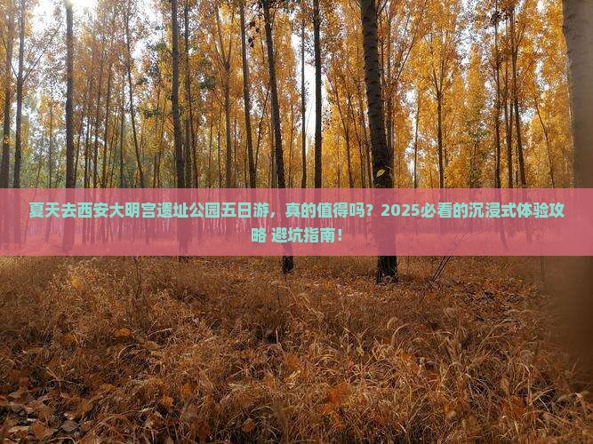 夏天去西安大明宫国家遗址公园五日游