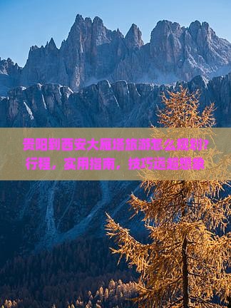 贵阳到西安大雁塔旅游