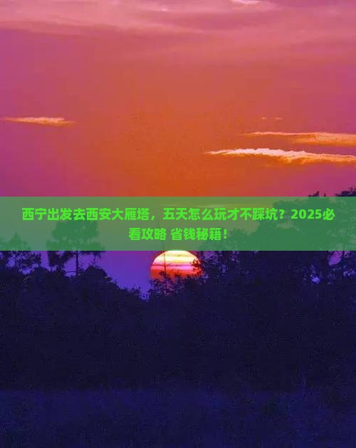 西宁去西安大雁塔五日游