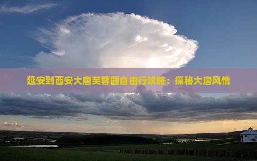 延安去西安大唐芙蓉园自由行