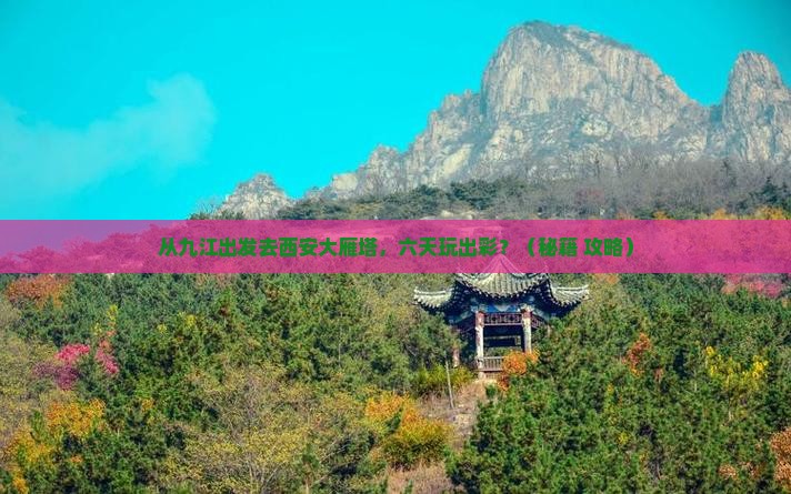 九江去西安大雁塔六日游