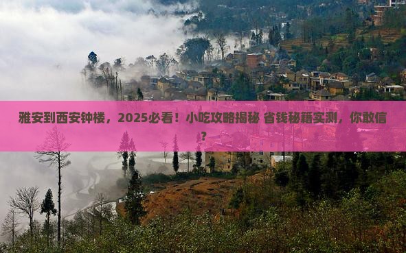 雅安到西安钟楼旅游小吃
