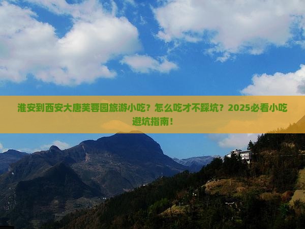 淮安到西安大唐芙蓉园旅游小吃