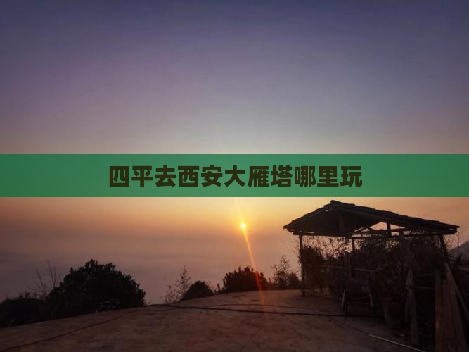 四平去西安大雁塔哪里玩