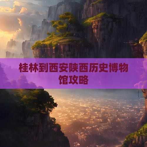 桂林到西安陕西历史博物馆自由团