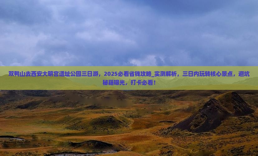 双鸭山去西安大明宫国家遗址公园三日游