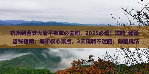杭州到西安大唐不夜城必去地
