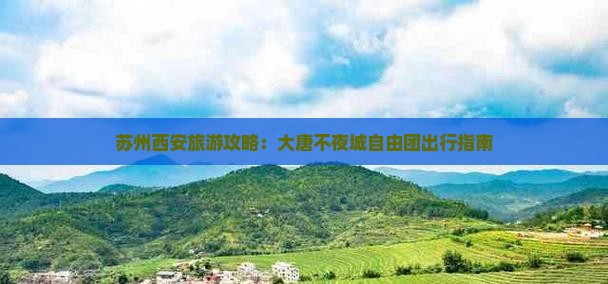 苏州到西安大唐不夜城自由团