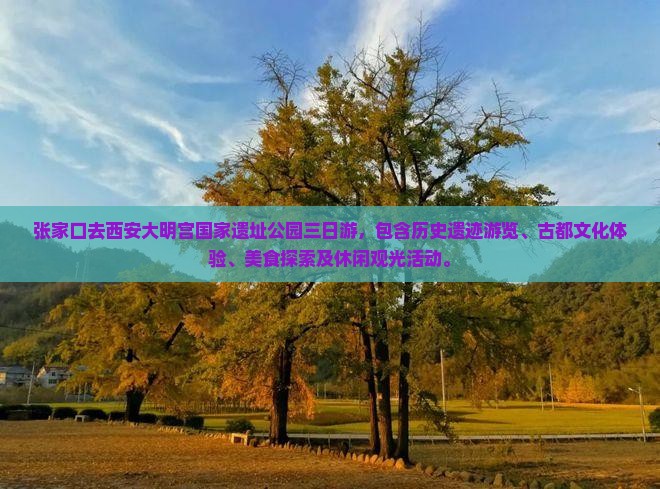 张家口去西安大明宫国家遗址公园三日游