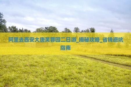 阿里去西安大唐芙蓉园二日游