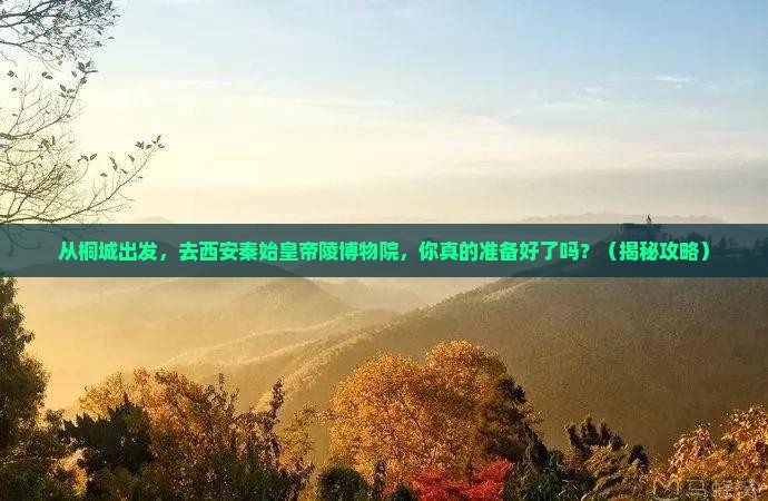 桐城到西安秦始皇帝陵博物院旅行社