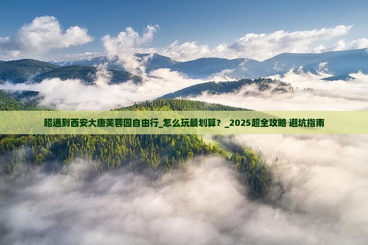 昭通到西安大唐芙蓉园自由行