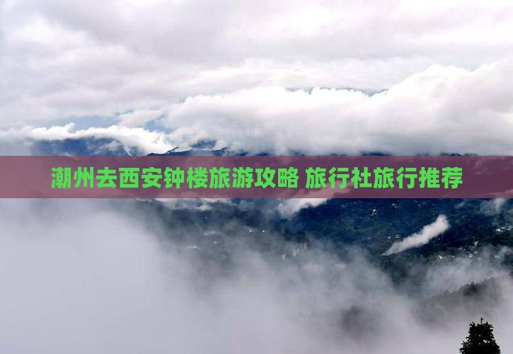 潮州去西安钟楼旅行社