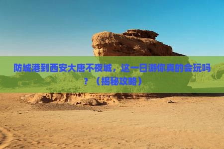 防城港到西安大唐不夜城一日游