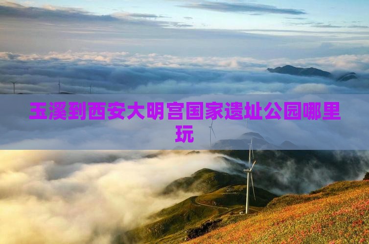 玉溪到西安大明宫国家遗址公园哪里玩