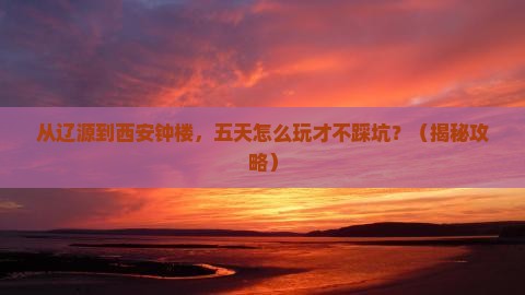 辽源去西安钟楼五日游