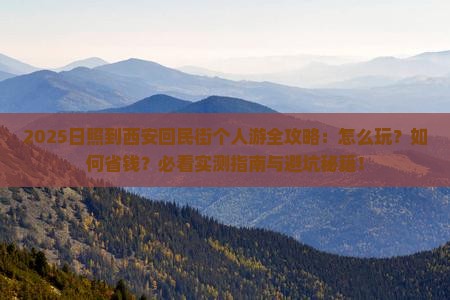 日照到西安回民街个人游
