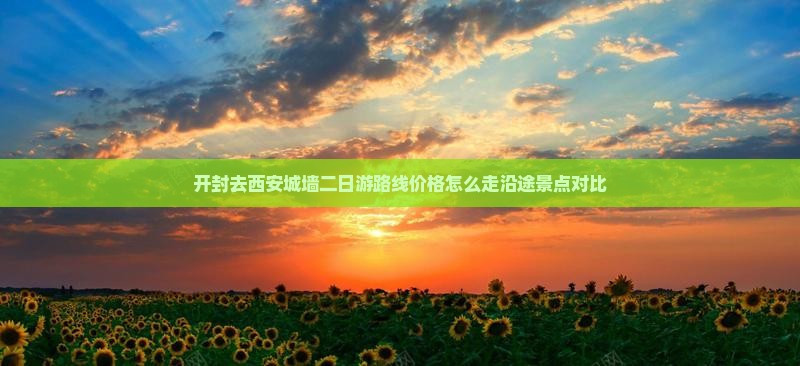 开封去西安城墙二日游