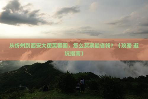 忻州到西安大唐芙蓉园门票
