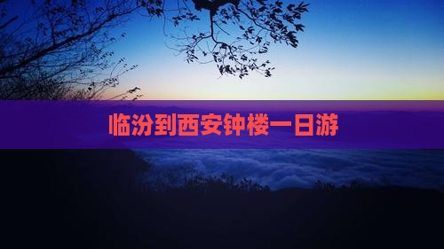 临汾到西安钟楼一日游