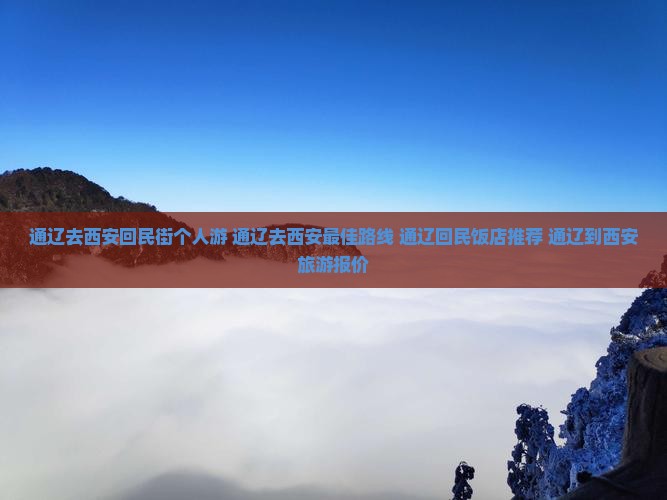 通辽去西安回民街个人游
