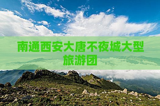 南通去西安大唐不夜城大型旅游团