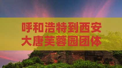 呼和浩特到西安大唐芙蓉园团体旅游