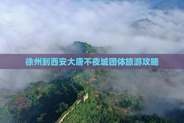 徐州到西安大唐不夜城团体旅游