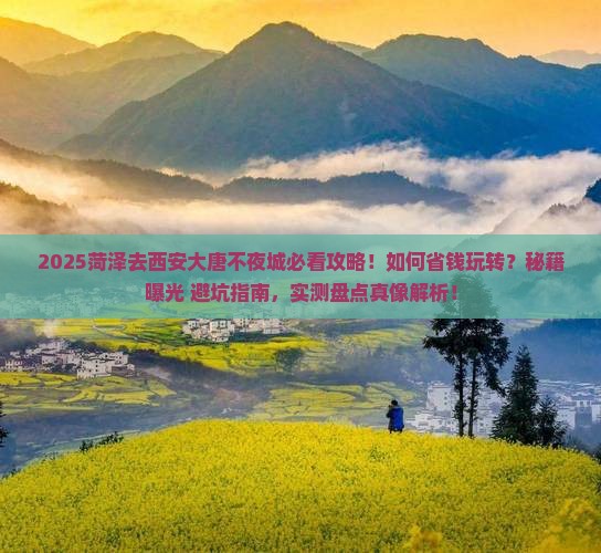 菏泽去西安大唐不夜城景点