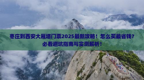 枣庄到西安大雁塔门票