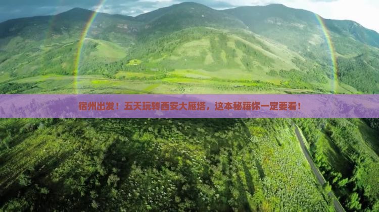 宿州到西安大雁塔五日游