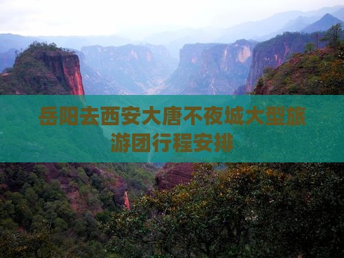 岳阳去西安大唐不夜城大型旅游团