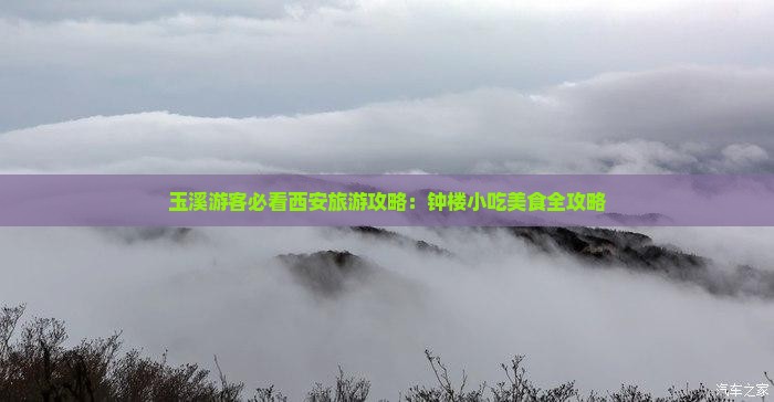 玉溪去西安钟楼旅游小吃