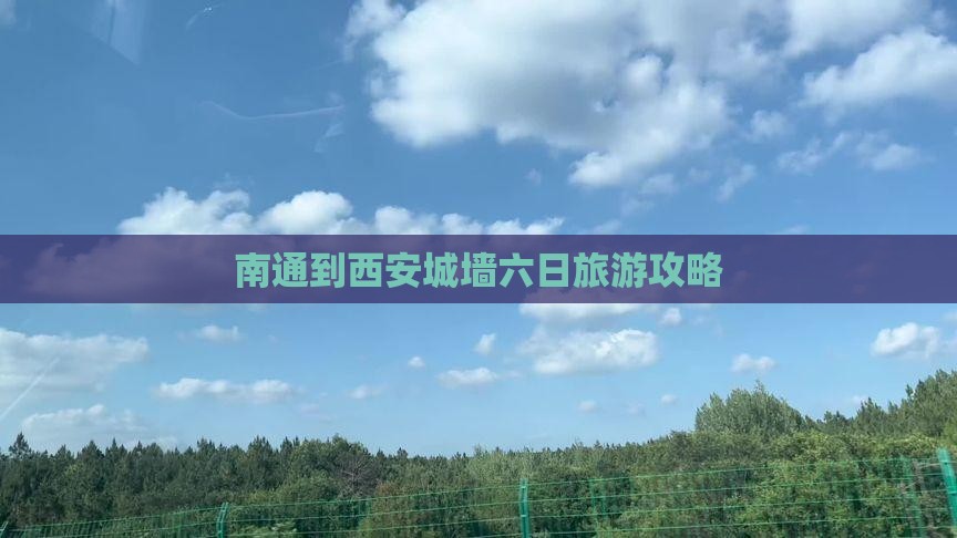 南通到西安城墙六日游