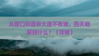 营口到西安大唐不夜城四日游
