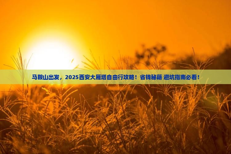 马鞍山到西安大雁塔自由行