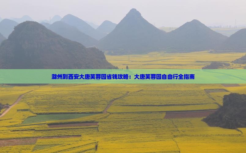 滁州到西安大唐芙蓉园自由行