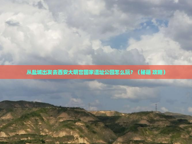 盐城去西安大明宫国家遗址公园哪里玩