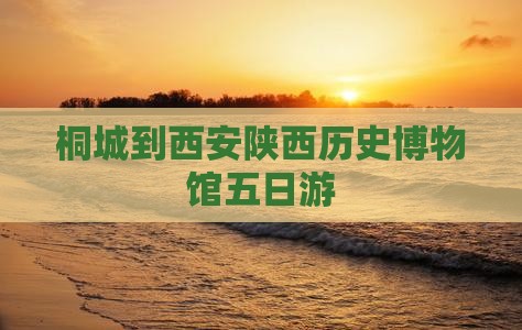 桐城到西安陕西历史博物馆五日游