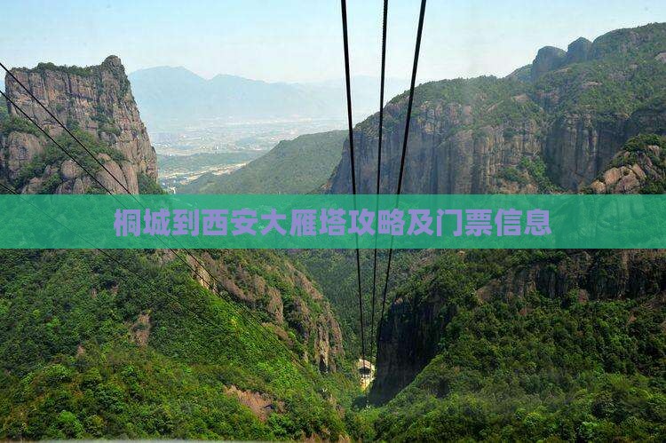 桐城到西安大雁塔门票