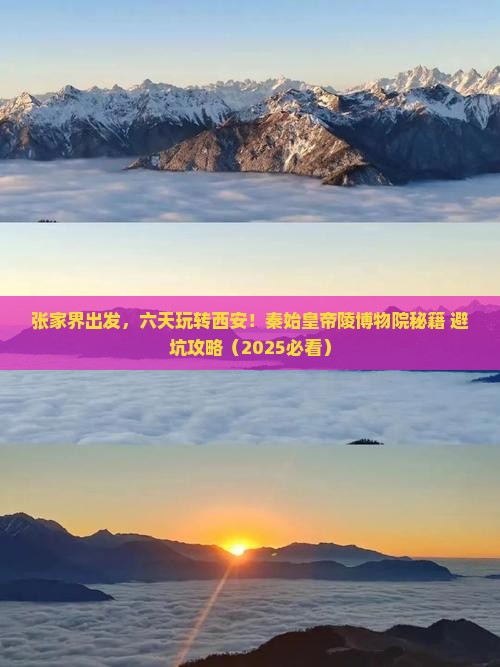 张家界到西安秦始皇帝陵博物院六日游
