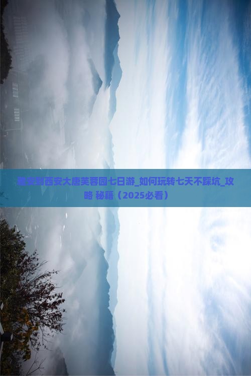 雅安到西安大唐芙蓉园七日游