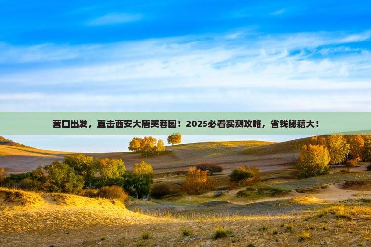 营口到西安大唐芙蓉园大型旅游团