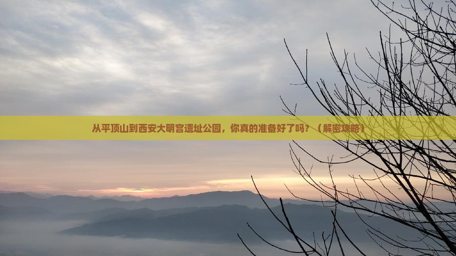 平顶山到西安大明宫国家遗址公园攻略