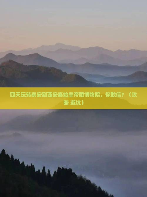 泰安到西安秦始皇帝陵博物院四日游