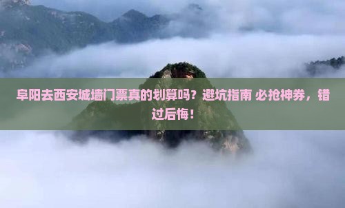 阜阳去西安城墙门票