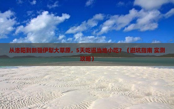洛阳到新疆伊犁大草原旅游小吃