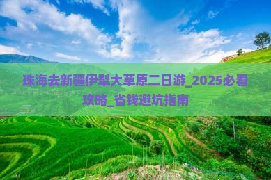 珠海去新疆伊犁大草原二日游
