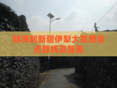 蚌埠到新疆伊犁大草原景点