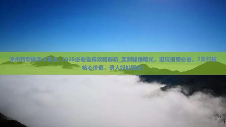 漳州到新疆禾木景点